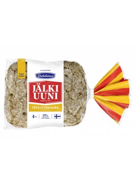 Цельнозерновой овсяный хлеб Oululainen Jälkiuuni Täysjyväkaura 240г 4шт