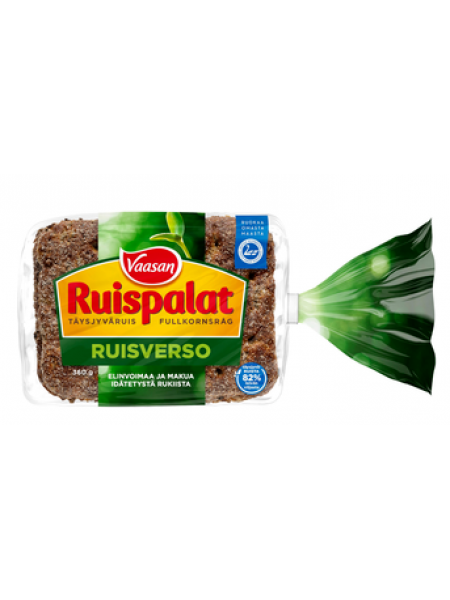Ржаной хлеб из непросеянной муки Vaasan Ruispalat Ruisverso 360г 6шт