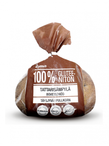Безглютеновый хлеб Hannun100% tattari-pellavasämpylä 320г 4шт