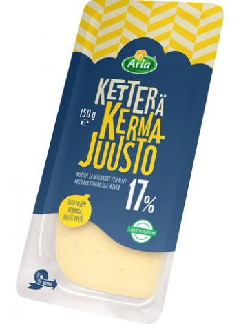 Сыр Arla Ketterä Kermajuusto 17% 150г в нарезке  