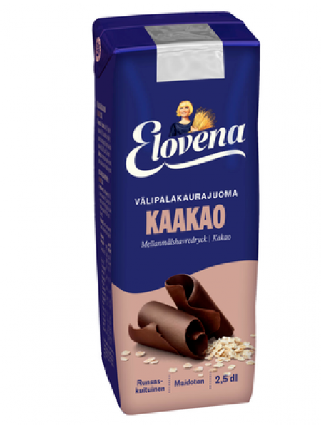 Овсяное молоко Elovena välipalajuoma kaakao 2,5дл с шоколадом