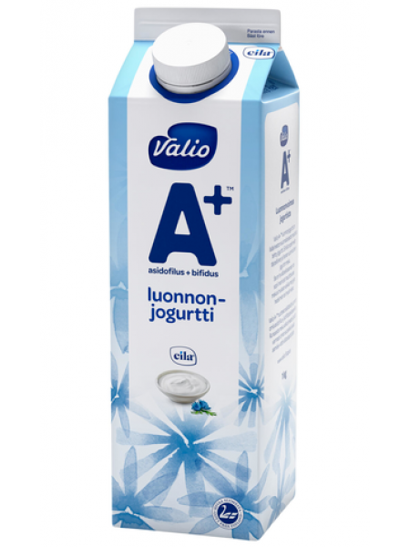 Натуральный йогурт Valio A + luonnonjogurtti 1кг без лактозы