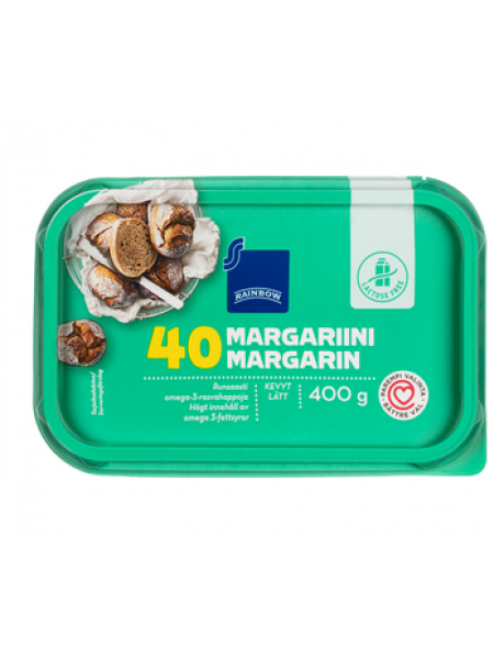Легкий безлактозный маргарин Rainbow Margariini kevyt 40% 400 г